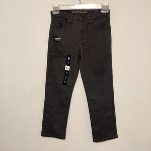 U.S. Polo Assn. Boys Dark Gray Jeans, Size  7 NWT
